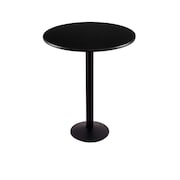 HOLLAND BAR STOOL CO 42" 214 Black Table, 30" dia. Top 214-1642BW30R
